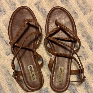 Steve Madden Brown Braided Sandals